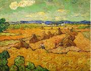 Vincent Van Gogh Wheatfield with sheaves and reapers USA oil painting artist